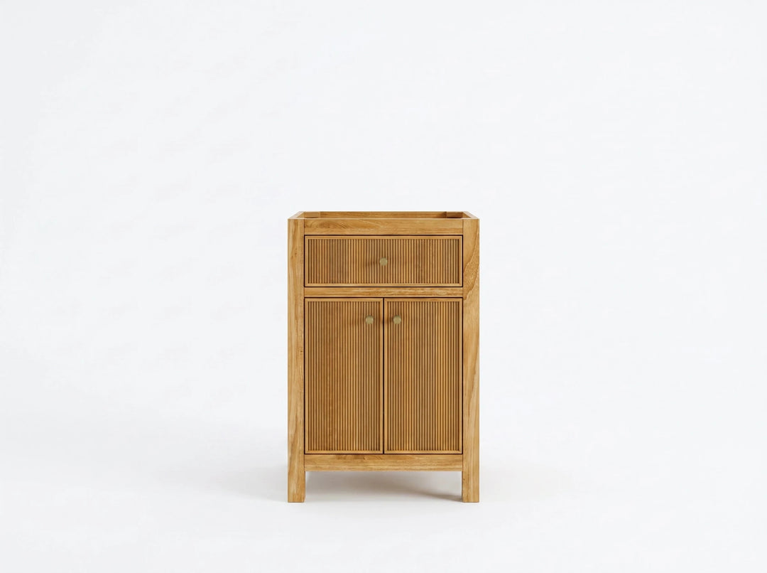 Sonoma Teak Wood 24 in. W x 22 in. D Single Sink Bathroom Vanity | 
              
                Light Natural Teak
                
                  
             - SON_TK_LNT_BRS_24 - photo №3