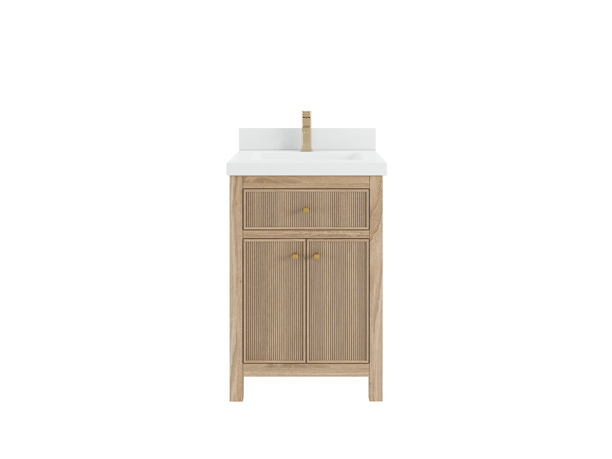 Sonoma Teak Wood 24 in. W x 22 in. D Single Sink Bathroom Vanity - Willow Bath and Vanity