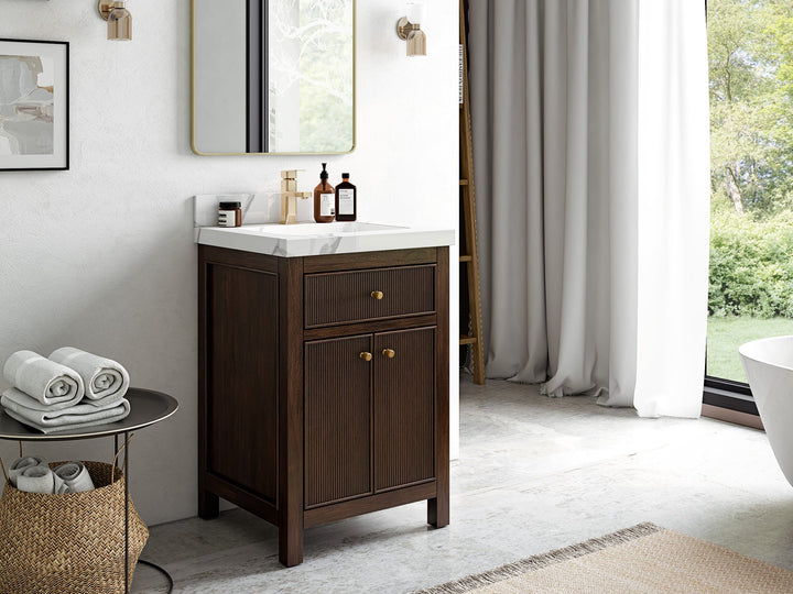 Sonoma Teak Wood 24 in. W x 22 in. D Single Sink Bathroom Vanity - photo 2