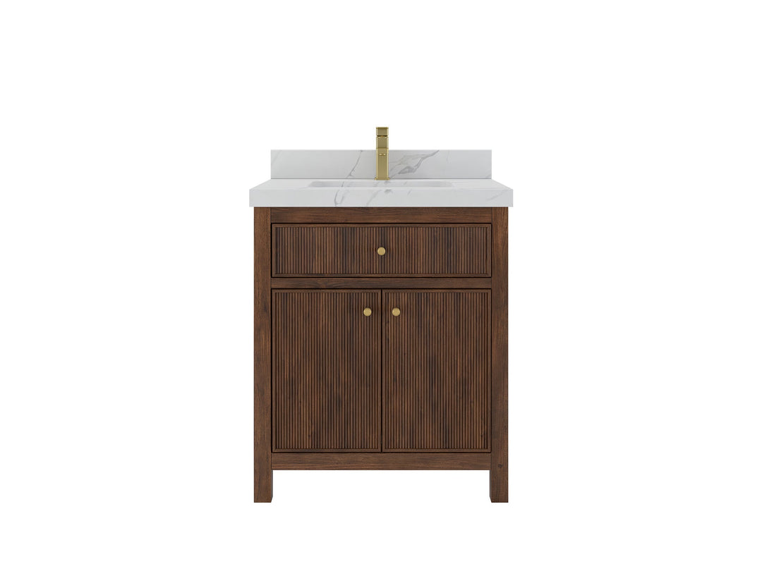 Sonoma Teak Wood 30 in. W x 22 in. D Single Sink Bathroom Vanity - Willow Bath and Vanity