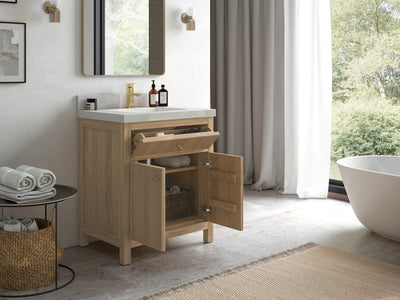 Sonoma Teak Wood 30 in. W x 22 in. D Single Sink Bathroom Vanity - Willow Bath and Vanity