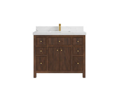 Sonoma Reeded Teak Wood 42 in. W x 22 in. D Single Sink Bathroom Vanity - photo 26