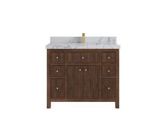Sonoma Reeded Teak Wood 42 in. W x 22 in. D Single Sink Bathroom Vanity - photo 23