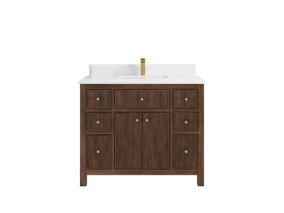 Sonoma Teak Wood 42 in. W x 22 in. D Single Sink Bathroom Vanity - Willow Bath and Vanity