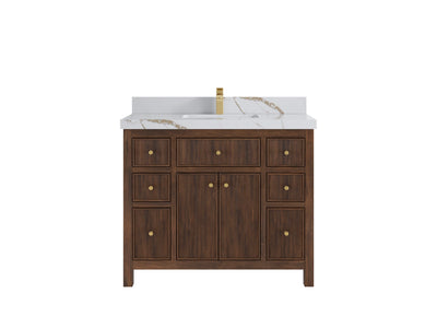 Sonoma Teak Wood 42 in. W x 22 in. D Single Sink Bathroom Vanity - Willow Bath and Vanity