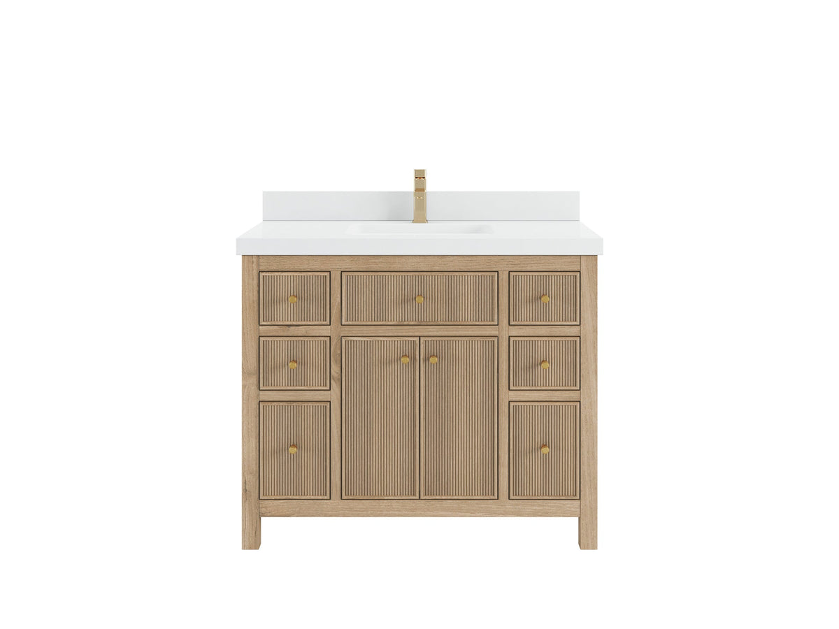 Sonoma Teak Wood 42 in. W x 22 in. D Single Sink Bathroom Vanity - Willow Bath and Vanity