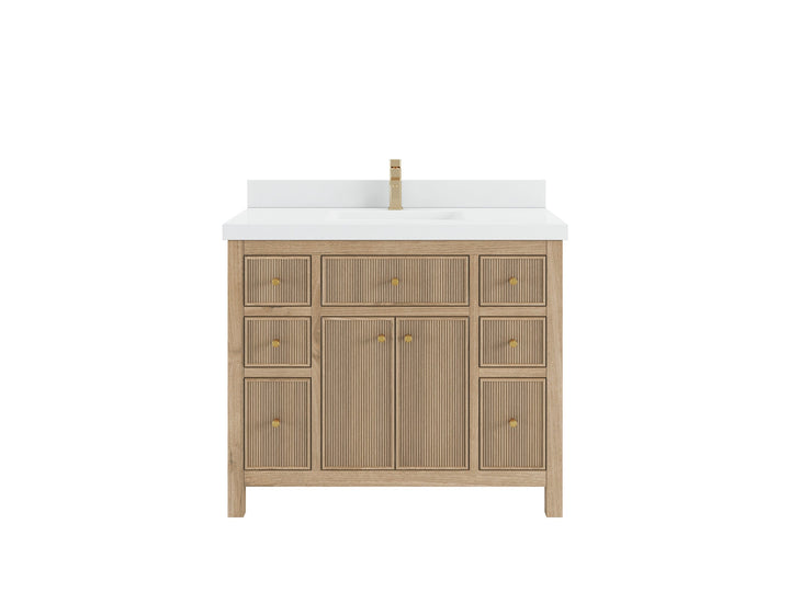 Sonoma Teak Wood 42 in. W x 22 in. D Single Sink Bathroom Vanity - photo 1