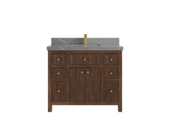 Sonoma Reeded Teak Wood 42 in. W x 22 in. D Single Sink Bathroom Vanity - photo 19