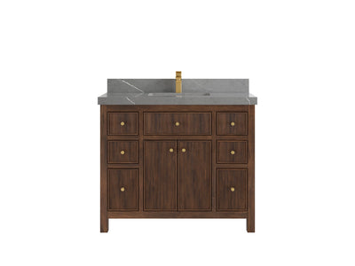 Sonoma Teak Wood 42 in. W x 22 in. D Single Sink Bathroom Vanity - Willow Bath and Vanity
