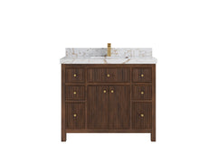 Sonoma Reeded Teak Wood 42 in. W x 22 in. D Single Sink Bathroom Vanity - photo 21