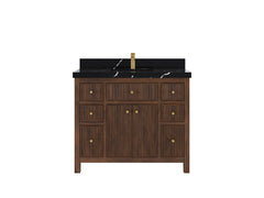 Sonoma Reeded Teak Wood 42 in. W x 22 in. D Single Sink Bathroom Vanity - photo 8