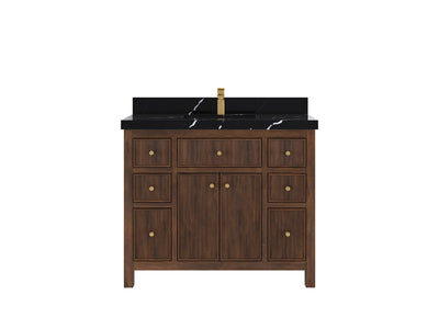 Sonoma Teak Wood 42 in. W x 22 in. D Single Sink Bathroom Vanity - Willow Bath and Vanity