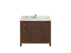 Sonoma Reeded Teak Wood 42 in. W x 22 in. D Single Sink Bathroom Vanity - photo 20