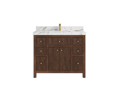 Sonoma Teak Wood 42 in. W x 22 in. D Single Sink Bathroom Vanity - Willow Bath and Vanity