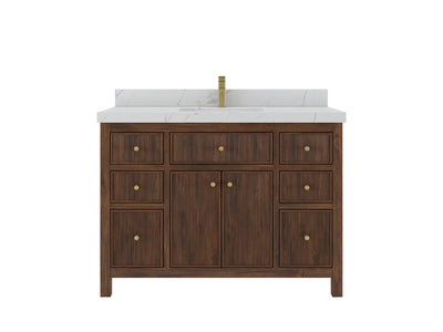 Sonoma Teak Wood 48 in. W x 22 in. D Single Sink Bathroom Vanity - Willow Bath and Vanity