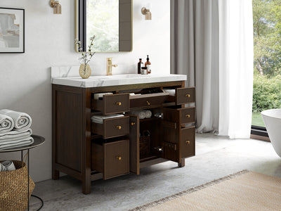 Sonoma Teak Wood 48 in. W x 22 in. D Single Sink Bathroom Vanity - Willow Bath and Vanity