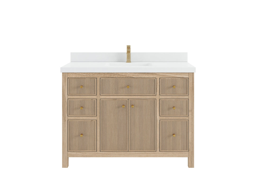 Sonoma Teak Wood 48 in. W x 22 in. D Single Sink Bathroom Vanity - Willow Bath and Vanity