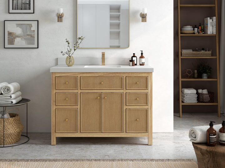 Sonoma Teak Wood 48 in. W x 22 in. D Single Sink Bathroom Vanity - photo 4