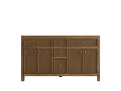 Sonoma Reeded Teak Wood 60 in. W x 22 in. D Double Sink Bathroom Vanity - photo 30