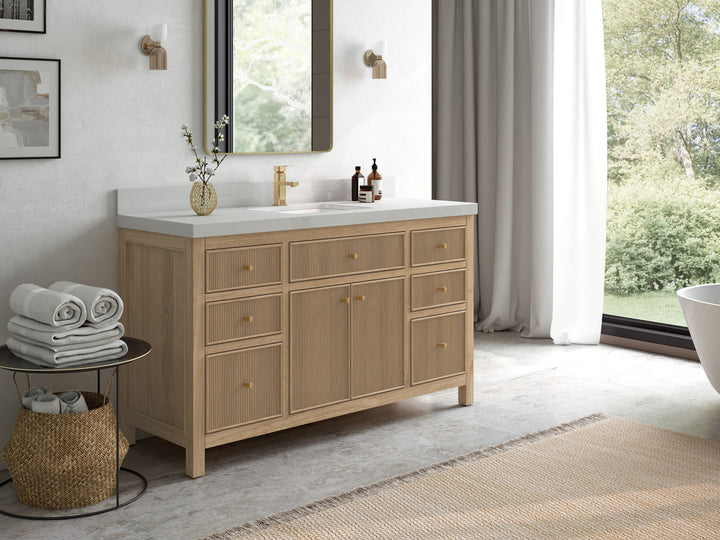 Sonoma Teak Wood 60 in. W x 22 in. D Single Sink Bathroom Vanity - photo 2