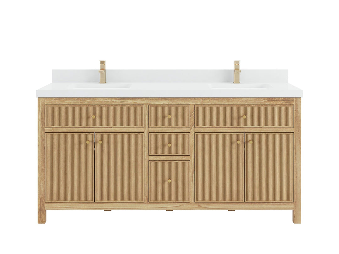 Sonoma Teak Wood 72 in. W x 22 in. D Double Sink Bathroom Vanity - Willow Bath and Vanity