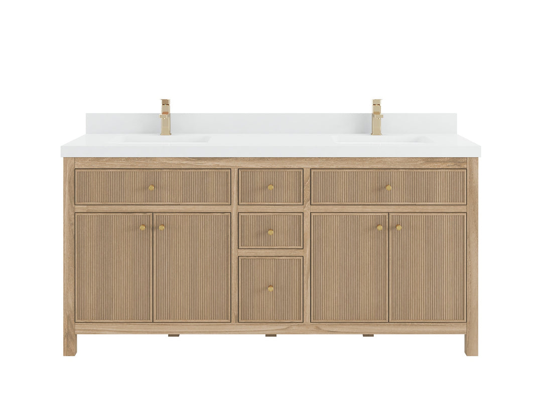Sonoma Teak Wood 72 in. W x 22 in. D Double Sink Bathroom Vanity - Willow Bath and Vanity