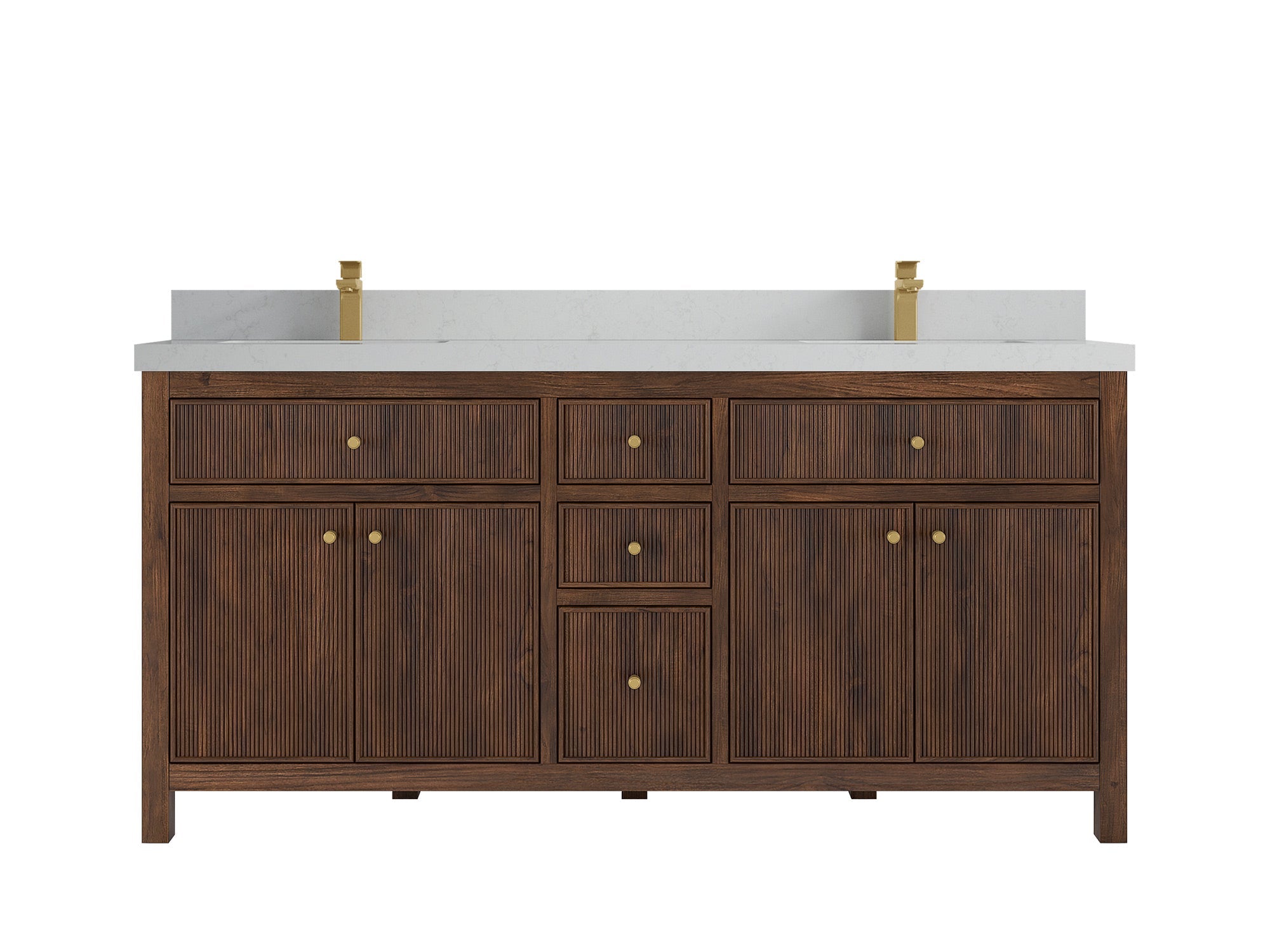 Sonoma Teak Wood 72 in. W x 22 in. D Double Sink Bathroom Vanity - Willow Bath and Vanity