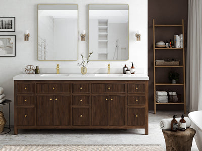 Sonoma Teak Wood 84 in. W x 22 in. D Double Sink Bathroom Vanity - Willow Bath and Vanity