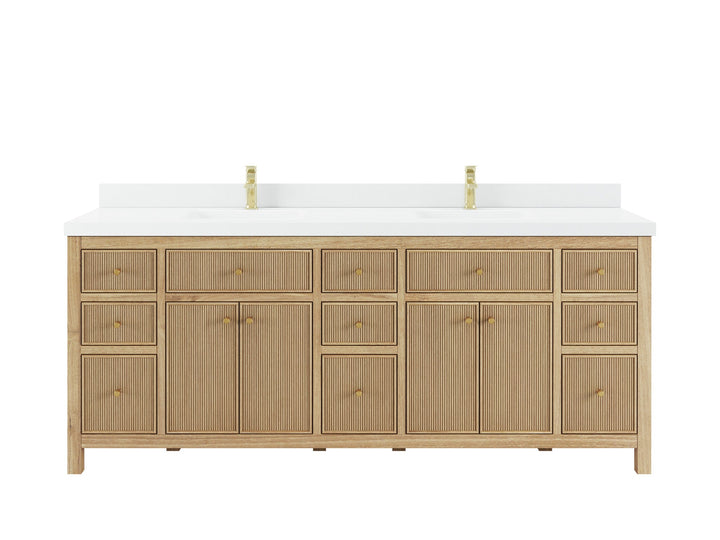 Sonoma Teak Wood 84 in. W x 22 in. D Double Sink Bathroom Vanity - photo 1