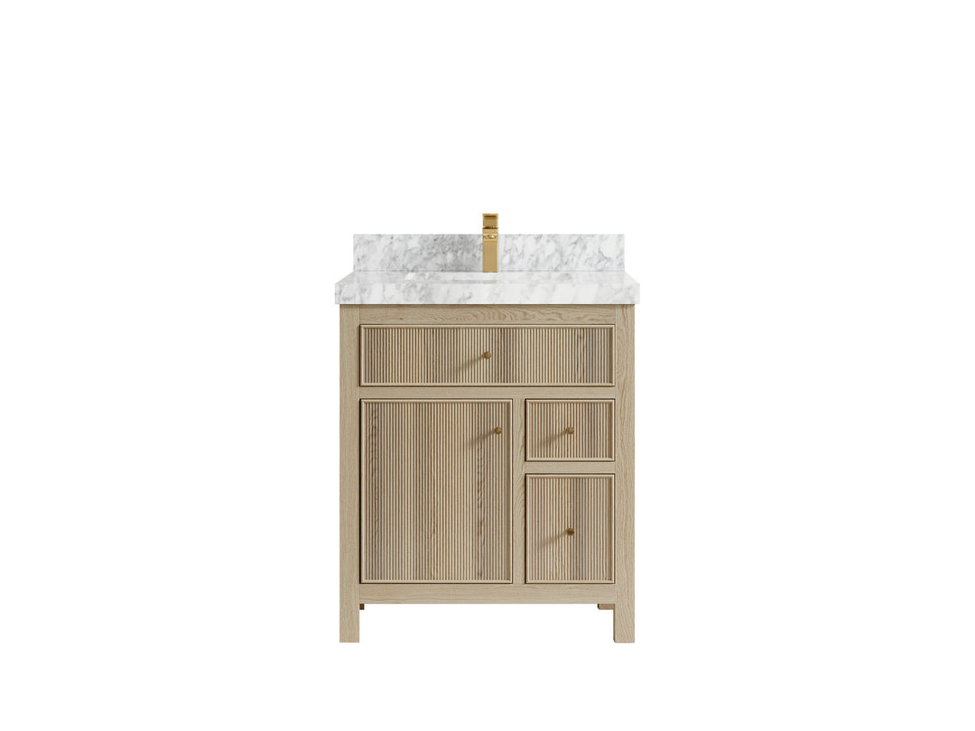 Sonoma White Oak 30 in. W x 22 in. D Single Sink Bathroom Vanity - Willow Bath and Vanity