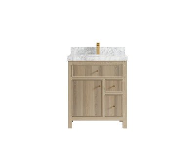 Sonoma White Oak 30 in. W x 22 in. D Single Sink Bathroom Vanity - Willow Bath and Vanity