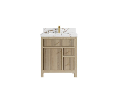 Sonoma White Oak 30 in. W x 22 in. D Single Sink Bathroom Vanity - Willow Bath and Vanity