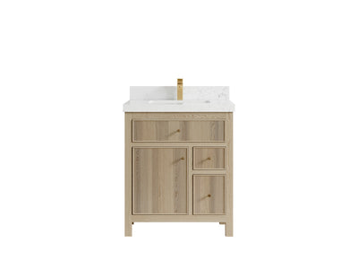 Sonoma White Oak 30 in. W x 22 in. D Single Sink Bathroom Vanity - Willow Bath and Vanity