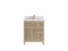Sonoma White Oak 30 in. W x 22 in. D Single Sink Reeded Bathroom Vanity - photo 16