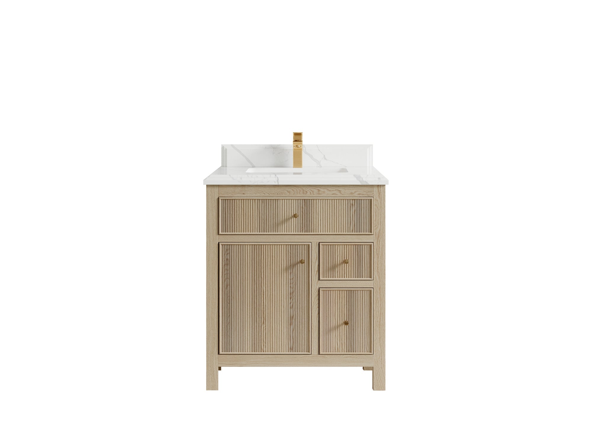 Sonoma White Oak 30 in. W x 22 in. D Single Sink Bathroom Vanity - Willow Bath and Vanity