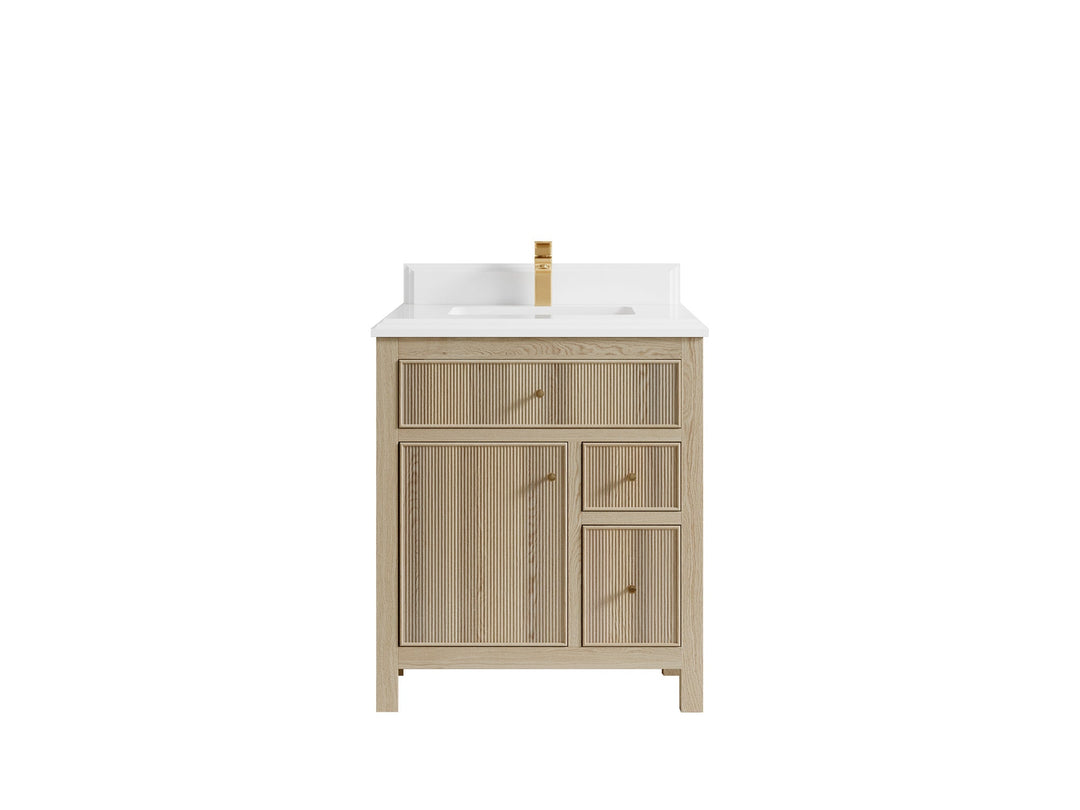 Sonoma White Oak 30 in. W x 22 in. D Single Sink Bathroom Vanity - Willow Bath and Vanity