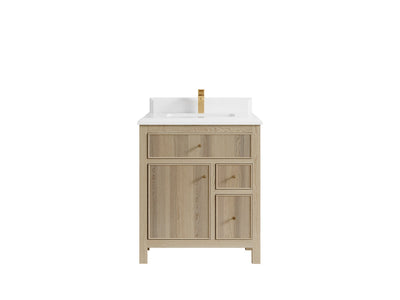 Sonoma White Oak 30 in. W x 22 in. D Single Sink Bathroom Vanity - Willow Bath and Vanity