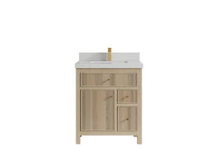 Sonoma White Oak 30 in. W x 22 in. D Single Sink Reeded Bathroom Vanity - photo 18