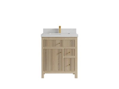Sonoma White Oak 30 in. W x 22 in. D Single Sink Bathroom Vanity - Willow Bath and Vanity