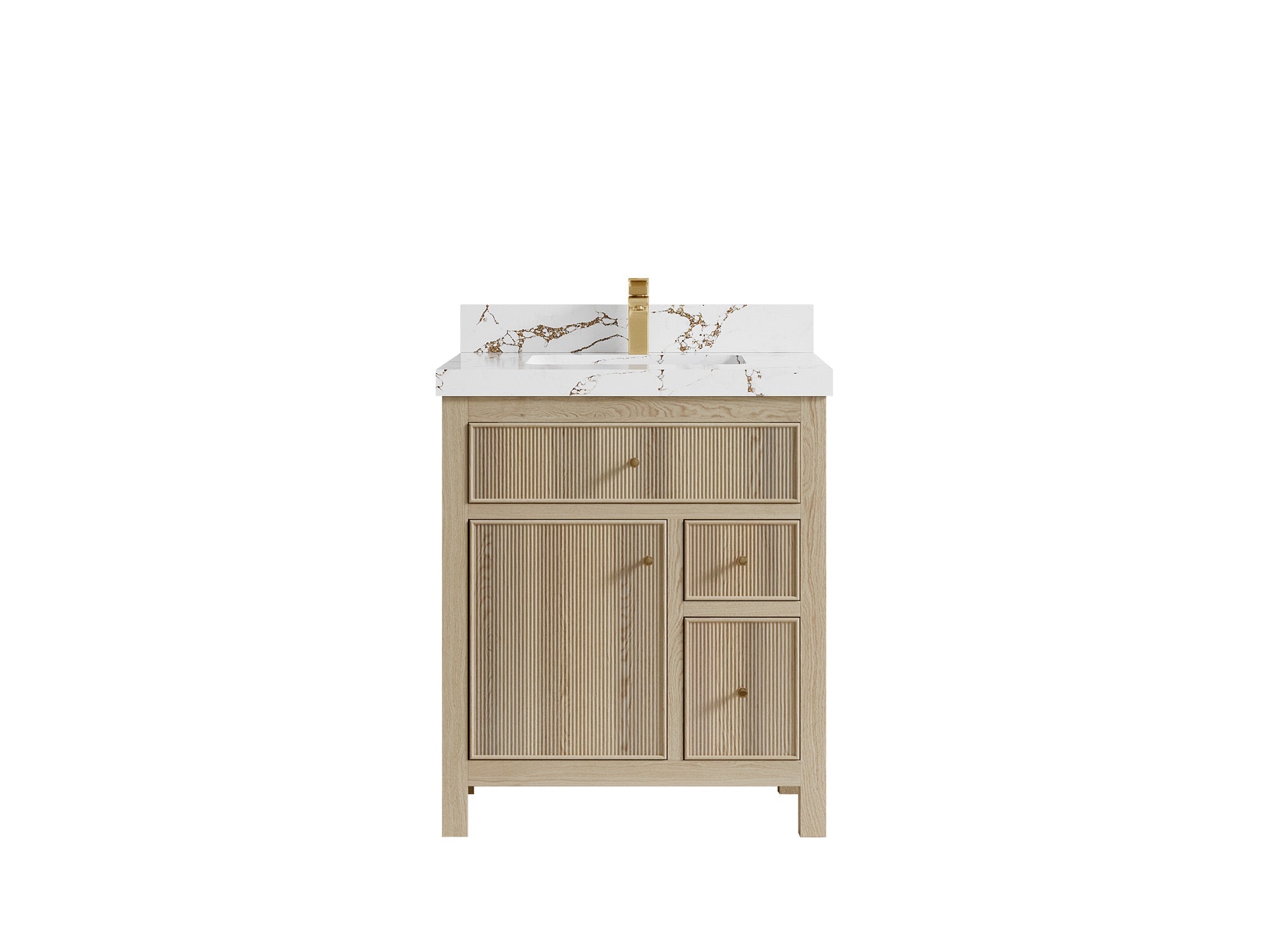 Sonoma White Oak 30 in. W x 22 in. D Single Sink Bathroom Vanity - Willow Bath and Vanity