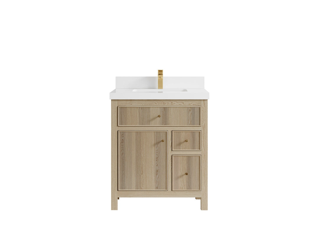 Sonoma White Oak 30 in. W x 22 in. D Single Sink Bathroom Vanity - Willow Bath and Vanity