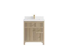 Sonoma White Oak 30 in. W x 22 in. D Single Sink Reeded Bathroom Vanity - photo 28
