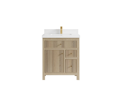 Sonoma White Oak 30 in. W x 22 in. D Single Sink Bathroom Vanity - Willow Bath and Vanity