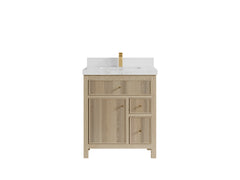 Sonoma White Oak 30 in. W x 22 in. D Single Sink Reeded Bathroom Vanity - photo 15