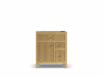 Sonoma White Oak 30 in. W x 22 in. D Single Sink Reeded Bathroom Vanity - Willow Bath and Vanity