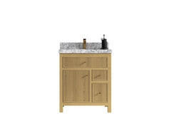 Sonoma White Oak 30 in. W x 22 in. D Single Sink Reeded Bathroom Vanity - photo 1