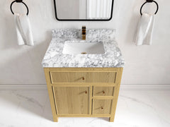 Sonoma White Oak 30 in. W x 22 in. D Single Sink Reeded Bathroom Vanity - photo 2