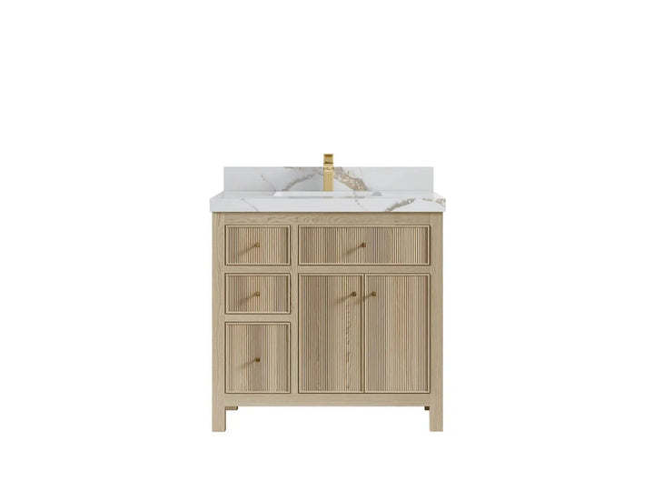 Sonoma White Oak 36 in. W x 22 in. D Center Sink Bathroom Vanity - photo 7