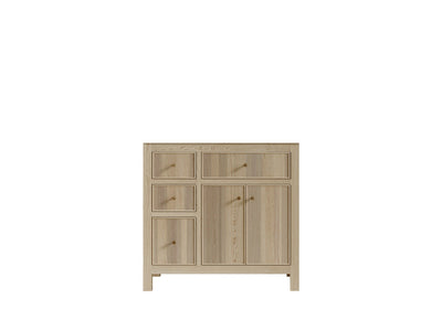 Sonoma White Oak 36 in. W x 22 in. D Center Sink Bathroom Vanity - Willow Bath and Vanity