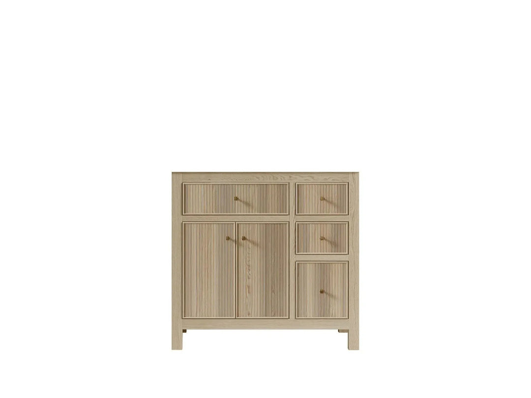 Sonoma White Oak 36 in. W x 22 in. D Center Sink Bathroom Vanity - Willow Bath and Vanity